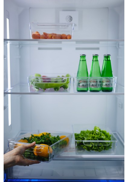 Dali 4 Adet Kapaklı Buzdolabı Içi Sebze Meyve Düzenleyici Seti Şeffaf Organizer (2 Xl + 2 L Boy) fiyatları