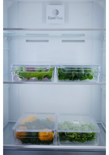 Dali 4 Adet Kapaklı Buzdolabı Içi Sebze Meyve Düzenleyici Seti Şeffaf Organizer (2 Xl + 2 L Boy) fırsatları