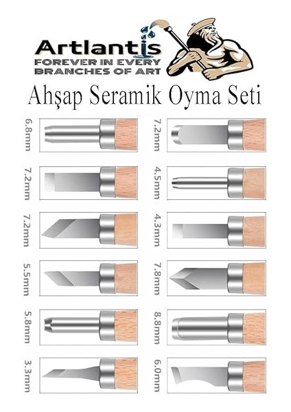 Ahşap Seramik Oyma Seti 6 Lı 1 Paket Iskarpela Seti Paslanmaz Çelik Bıçaklı Ağaç Oyma Heykel Hobi Kretuar Gravür indirimleri