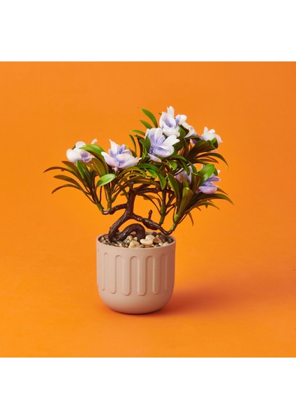 Dekor Saksılı Yapay Çiçek - Asorti - 14X18 cm