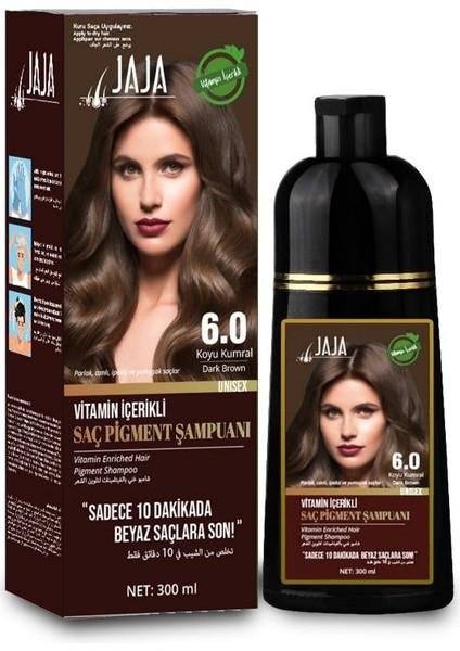 Vitamin Içerikli Saç Pigment Şampuanı Unisex 300 ml 6.0 Koyu Kumral fiyatları
