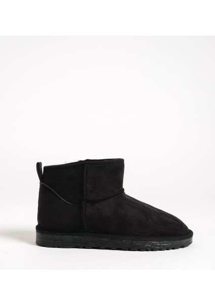 Jolıe Bağcıksız Düz Taban Içi Kürklü Kısa Süet Kadın Bot Sst - Siyah indirimleri