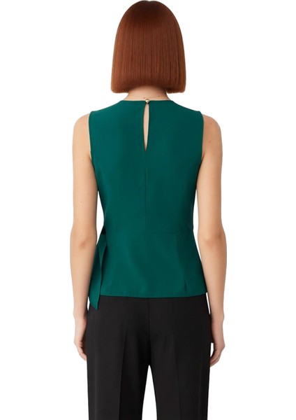 Kadın Kolsuz Degaje Yaka Saten Bluz Zarif Bağlama Detaylı Günlük Kullanıma Uygun Kaliteli Şık fırsatları