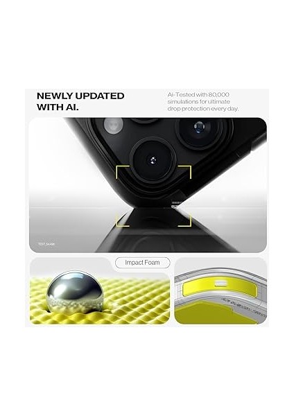 iPhone 16 Pro Max ile Uyumlu Ekstra Dayanıklı Magsafe Kılıf Tough Armor Ai Hava Kanalı Teknolojisi Askeri Sınıf Koruma Magfit Black Çift Katman Kapak - ACS08013 fırsatları