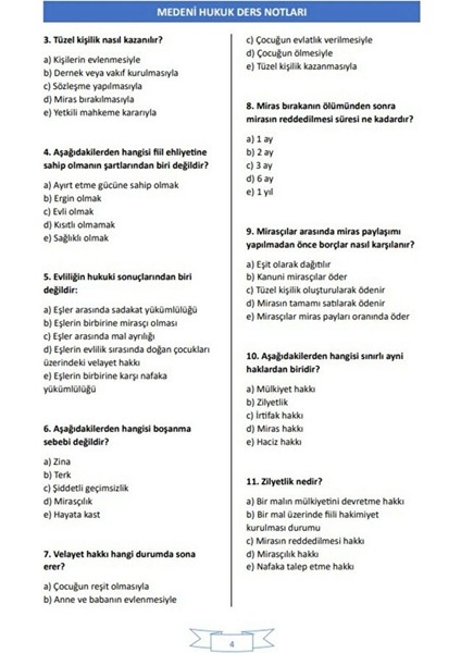 Medeni Hukuk Ders Notları fırsatları