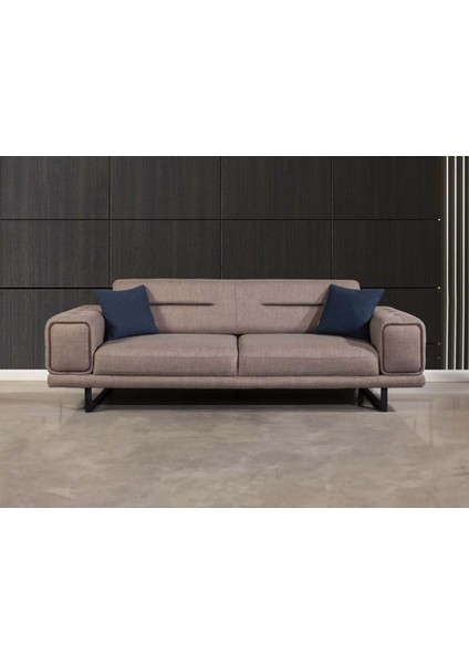 Viola Üçlü Koltuk Kahverengi