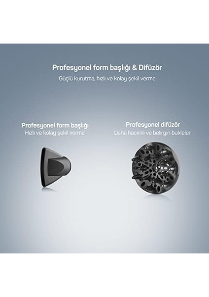 Arzum AR5047 Profön Neo 2300W Profesyonel Sac Kurutma Makinesi, Siyah