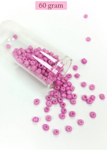 Litaetrend Dökme Cam Kum Boncuk Büyük Boy (6/0) 4 mm - 60 Gram - Eflatun - BNC121