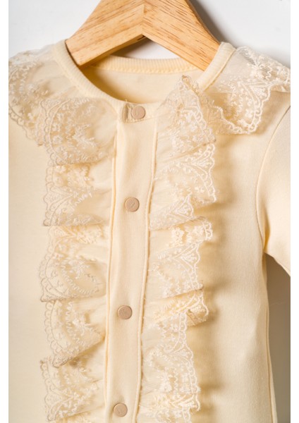 Kız Bebek Mevlütlük Tulum Bandanalı Dantelli indirimleri