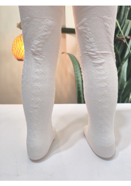 Kız Bebek Çocuk Külotlu Çorap Pamuklu Terletmez Canlı Renkler Kendinden Dokulu Pudra Tekli indirimleri