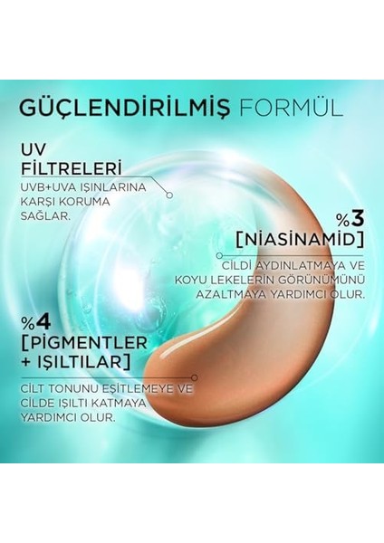 L'oréal Paris Bright Reveal Spf 50+ Koyu Leke Karşıtı Renkli Fluid Günlük Yüz Güneş Kremi 50 ml - Medium