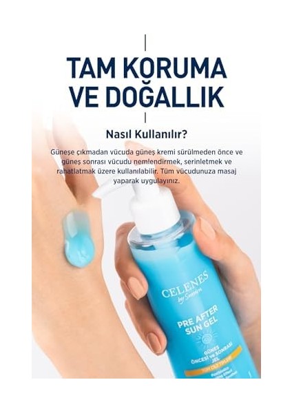 Celenes Herbal Güneş Öncesi ve Sonrası Nemlendirici ve Ferahlatıcı Jel modelleri