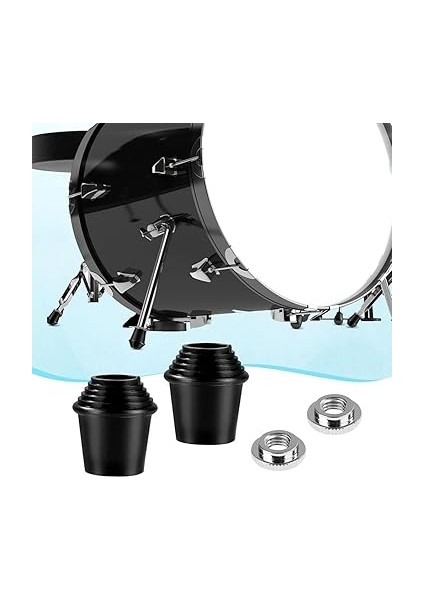 2 Paket Bas Düz Ayaklar, Bas Bacaklar Dişli Kauçuk Ayak Kilit Somunları ile Bas fırsatları