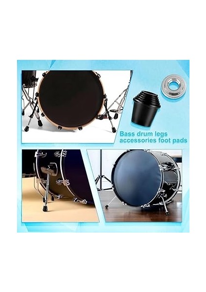 2 Paket Bas Düz Ayaklar, Bas Bacaklar Dişli Kauçuk Ayak Kilit Somunları ile Bas indirimleri