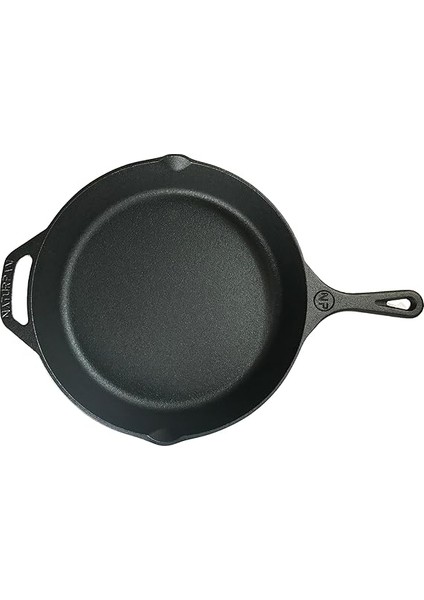 Kaplamasız Gerçek Demir Döküm Tava 30 cm Cast Iron Skillet PRE-SEASONED12 Inch fiyatları