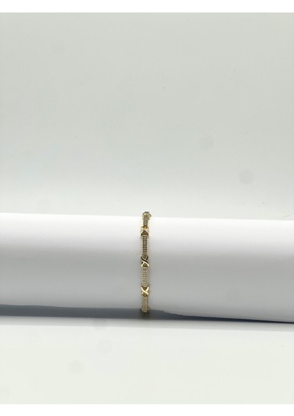 Sonsuzluk Işareti Gold Taşlı Bileklik