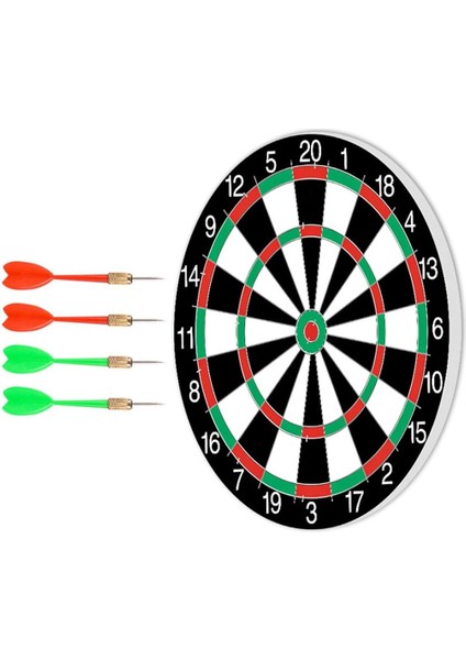 16inç Dart Tahtası Seti, 6 Çelik-Plastik Dart Ile Çift Taraflı Dart Tahtası Oyunu, Oyun Salonları