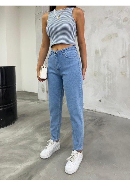 Macro Yüksek Bel Mam Jean Likralı Denim (New) modelleri