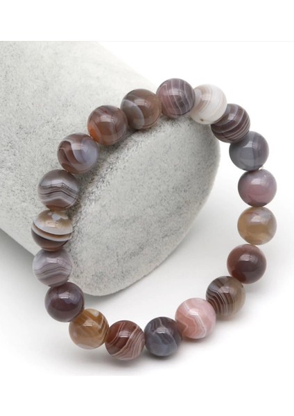 Botswana Akik Iyi Kalite Doğal Taş Bileklik 10 mm Küre Kesim fiyatları