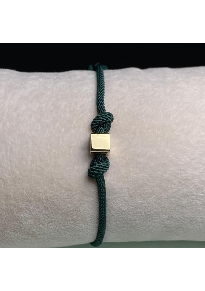 14 Aayar Altın Yeşil Ipli Küp Bileklik fiyatları
