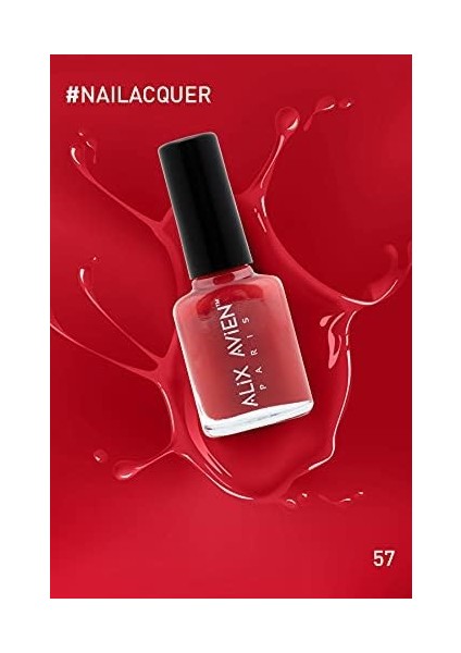 Kırmızı Oje 57 - Yüksek Pigmentli Uzun Süreli Kalıcılık Hızlı Kuruma - Nail Lacquer 57 fiyatları