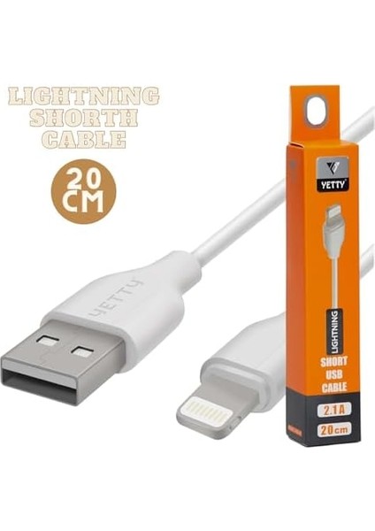 Şarj Kablo - ve iPad Uyumlu, Yetty Sertifikalı, Dayanıklı Örgü, Veri ve Şarj Kablosu, Ideal Uzunlukta Tam Uyumlu (20CM) fiyatları