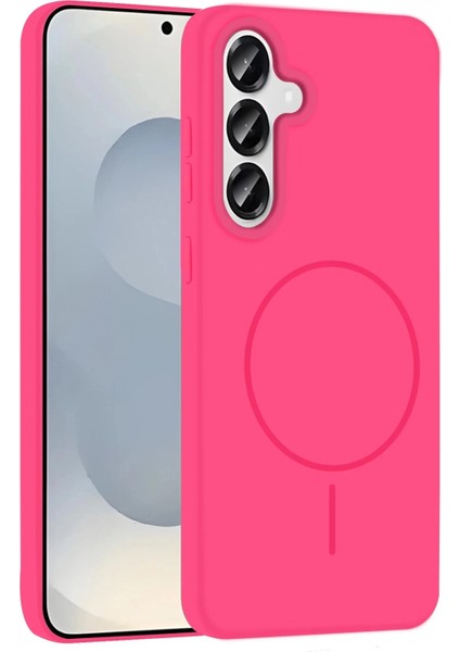 Samsung Galaxy S25 Plus Kılıf Jully Magsafe Kapak - Fuşya