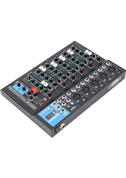 7 Kanal Mikser Profesyonel USB Ses Kartı Karıştırma Konsolu Canlı Performans, Metal Malzeme (Ab Fişi) fırsatları