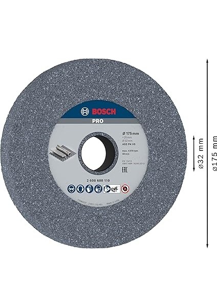 2608600110 Aksesuarı Zımpara Diski Için Bileme Makinesi 175 Mm, 32 Mm, 60 modelleri