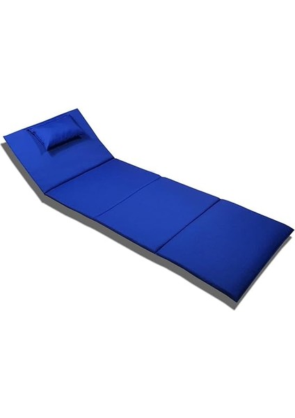 Taşınabilir Katlanır Çanta Şezlong Minderi, Yastıklı Minder (Mavi) modelleri