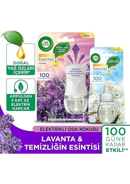 Wick Elektrikli Oda Kokusu Lavanta Kit (Cihaz + Yedek Şişe) + Temizliğin Esintisi Yedek Şişe fiyatları