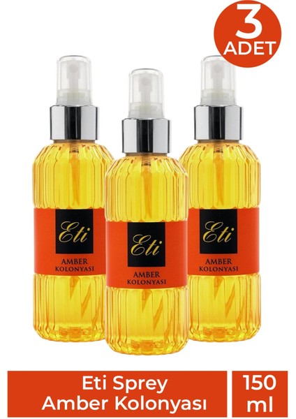 Sprey Amber Kolonyası 150 ml 3 Adet
