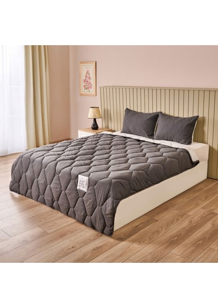 Soft Konfor Tek Kişilik Uyku Seti - Antrasit / Gri