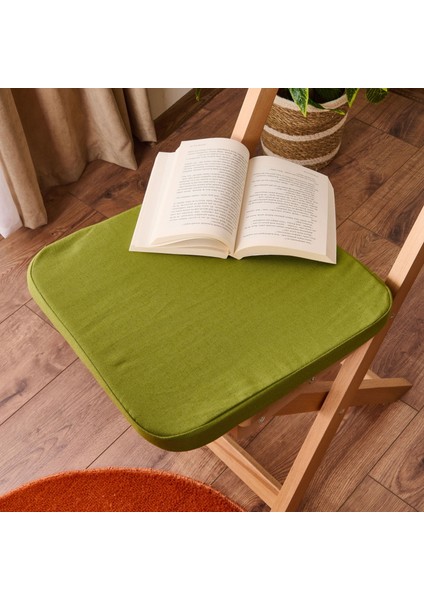 Soft Dinant Sandalye Minderi - Yeşil - 38X38 cm