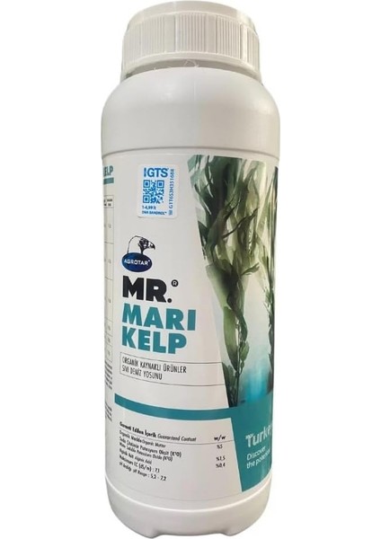 Organik Kaynaklı Sıvı Deniz Yosunu Sıvı Yaprak Gübresi 1 Lt
