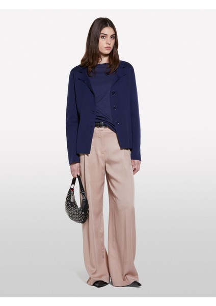 Modal Karışımlı Kayık Yaka Regular Fit T-Shirt Kadın Lacivert T-Shirt - 325P3QU4L12EE indirimleri