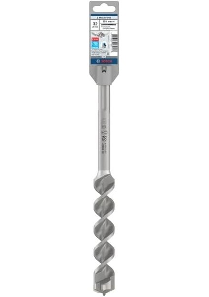 1x Pro Sds Max-4 Kırıcı Delici Delme Ucu (Donatılı Beton, Beton Bina Bloku, Ø 32,00 Mm, Professional Aksesuar Kırıcı Delici)