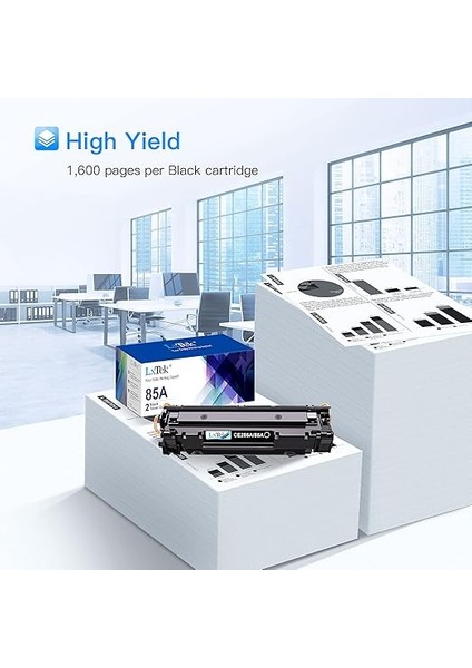 Hp 85A CE285A Için Uyumlu Toner Kartuşu Değiştirme Laserjet Pro M1132MFP M1217NFW M1212NF P1102W P1102 P1106 M1132 P1100 M1213NF M1136 M1210 M1212 (Siyah, 2'li Paket) ile Uyumlu modelleri