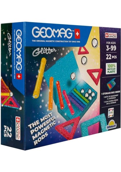 Bfs 0534 Parıltı Manyetik Çubuklar 22 Parça