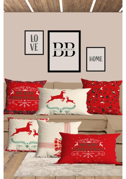 6’li Yılbaşı Desenli, Dikdörtgen, Çift Tarafı Dijital Baskı, Yastık Kılıfı,kırlent Kılıfı, Fermuarlı fiyatları