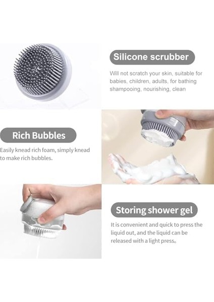 Xspring Vücut Fırçası, 2'li Paket Silikon Vücut Fırçası, Duş Jeli Dispenser Fonksiyonlu Yumuşak Masaj Fırçası, Tüm Cilt Tipleri Için Banyo ve Duş Masaj Fırçası, Köpüklenme Sağlar fiyatları