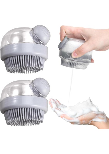 Xspring Vücut Fırçası, 2'li Paket Silikon Vücut Fırçası, Duş Jeli Dispenser Fonksiyonlu Yumuşak Masaj Fırçası, Tüm Cilt Tipleri Için Banyo ve Duş Masaj Fırçası, Köpüklenme Sağlar modelleri