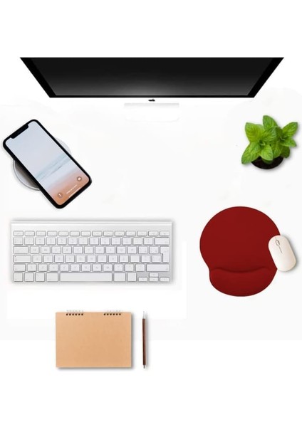 Mouse Pad Bilek Destekli Jel Mouse Pad,ergonomik Kaymaz Taban,oyun ve Ofis Için Fare Altlığı,suya Dayanıklı, Renk Seçenekli, 26X21CM Ideal Ölçü (Kırmızı) modelleri