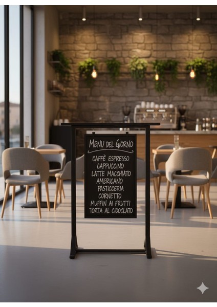 Portatif Ayaklı Şık Menü Panosu