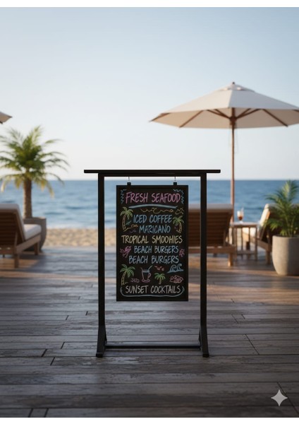 Portatif Ayaklı Şık Menü Panosu fiyatları