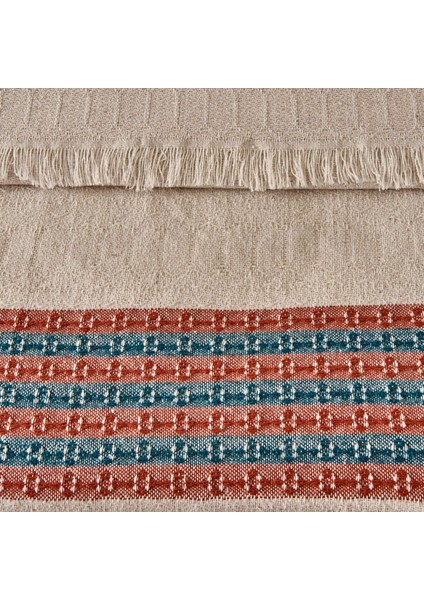 Soft Marun Tek Kişilik Yatak Örtüsü - Ekru / Kırmızı - 160X230 cm fiyatları