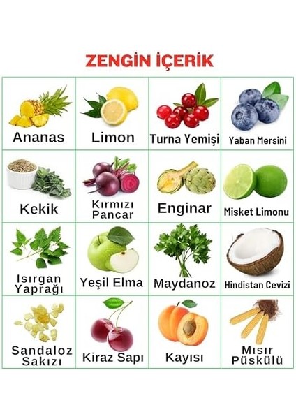 Hanzade Bitkisel Ananaslı & Sandaloz Sakızlı Detox Şurubu Kürü Bromelain 475 ml 3&apos;lü Set Güçlü Antioksidan Formül