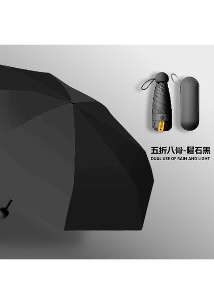 6 Telli Mini Cepboy Kapsullü Şemsiye -Siyah fiyatları
