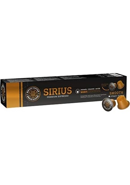Sirius Premium Kapsül Kahve 4 Smooth (Nespresso Uyumlu) - 10 Adet