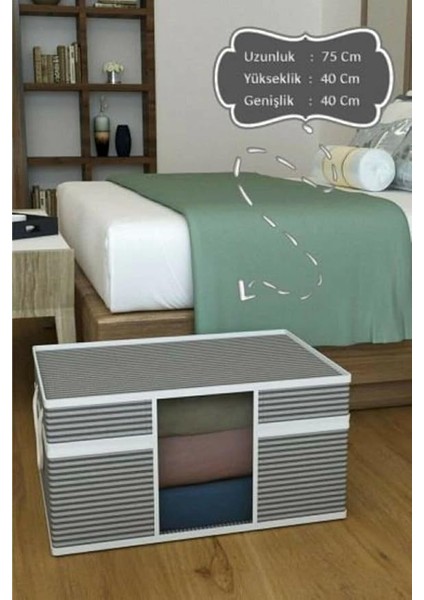 Boy Pencereli Hurç Çok Amaçlı Düzenleyici Saklama Kutusu 40X40X75 cm 0256